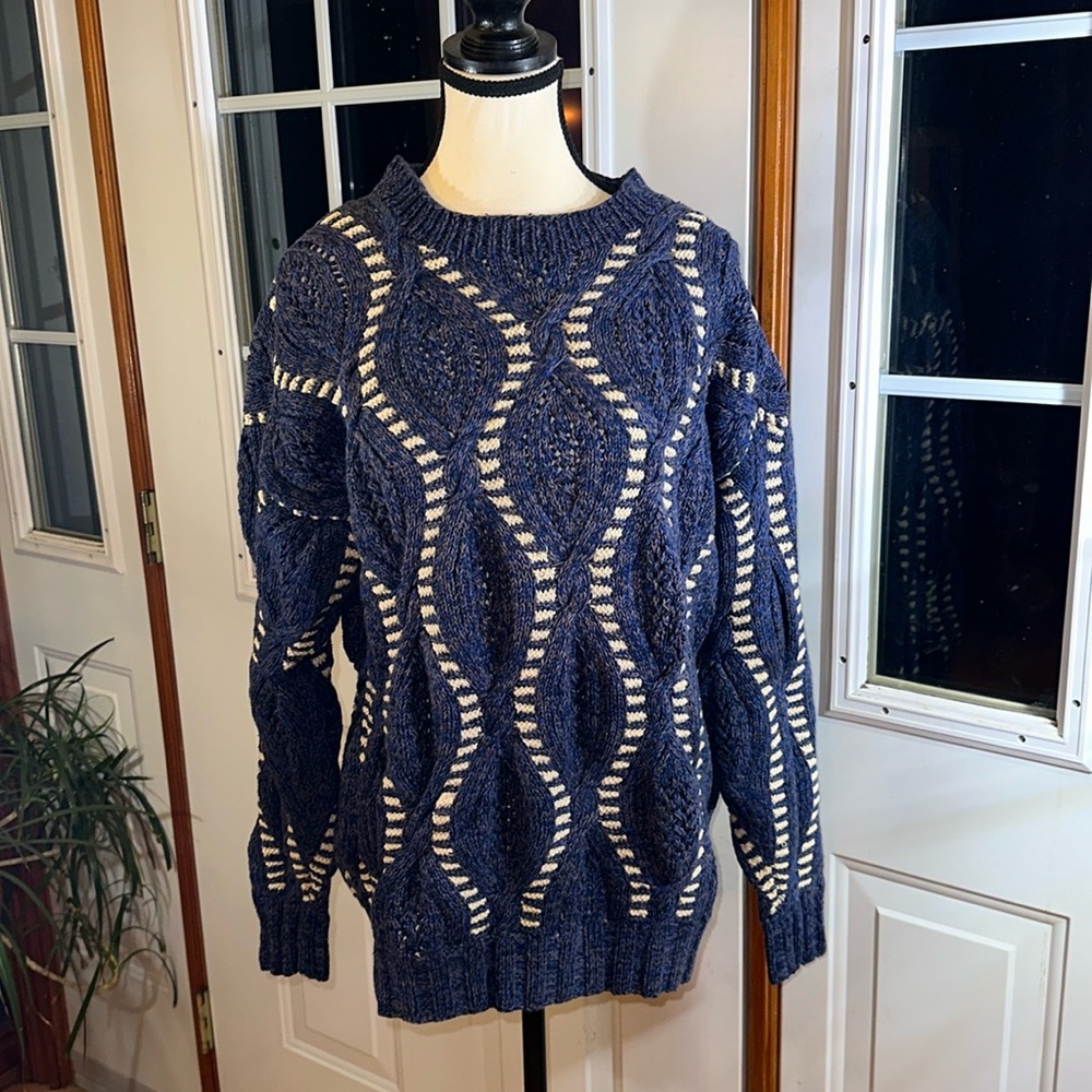 Vintage 90s Gant Cable Hand Knit Sweater